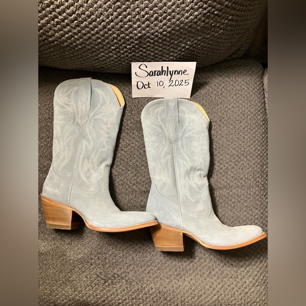 Idyllwind Sky Blue Heeled Boots - Picture 3 of 5